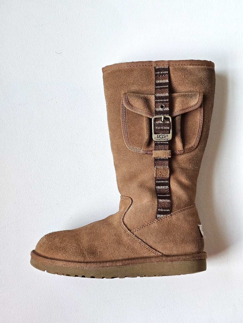 UGG Australia F3010G Tall Cargo Pocket Sheepskin Boot Size 2 LEFT Shoe Only